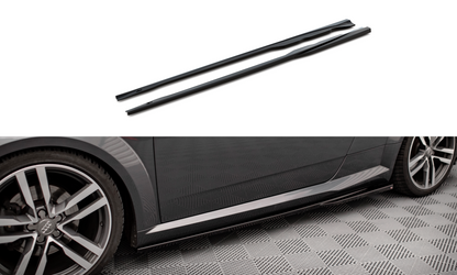 Maxton Seitenschweller Ansatz für Audi TT S-Line 8S schwarz Hochglanz