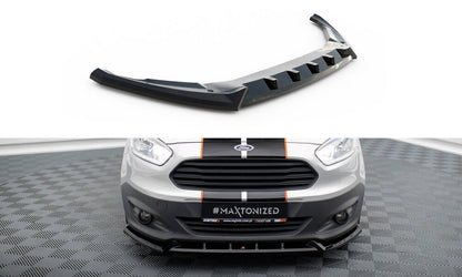 Maxton Front Ansatz für Ford Transit Courier Mk1 schwarz Hochglanz