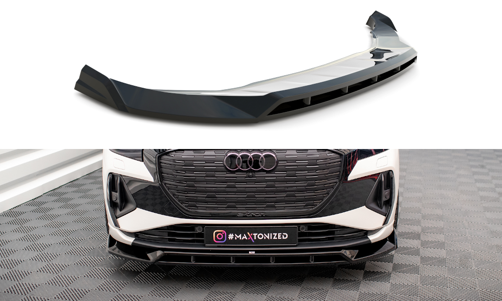 Maxton Front Ansatz V.2 für Audi Q4 e-tron Sportback Mk1 schwarz Hochglanz