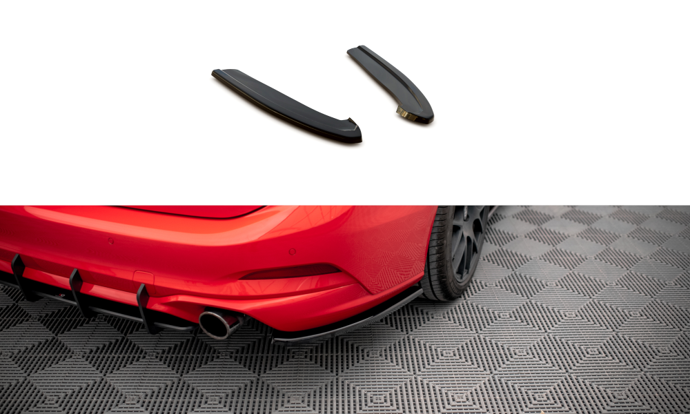 Maxton Heck Ansatz Flaps Diffusor V.5 für Ford Focus Kombi ST Mk4 schwarz Hochglanz