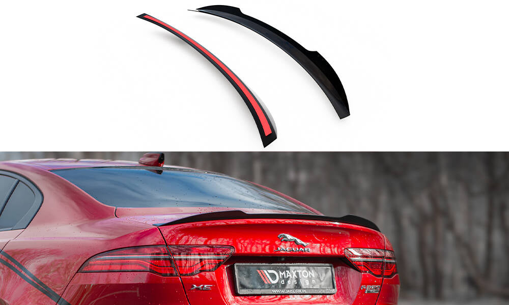 Maxton Spoiler CAP für Jaguar XE R-Dynamic X760 Facelift schwarz Hochglanz