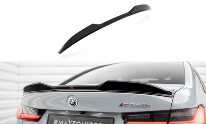 Maxton Spoiler CAP für 3D BMW M340i / 3 M-Paket / M3 Limousine G20  schwarz Hochglanz