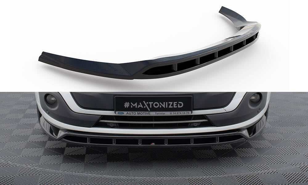 Maxton Front Ansatz für Ford Transit Custom Mk1 schwarz Hochglanz