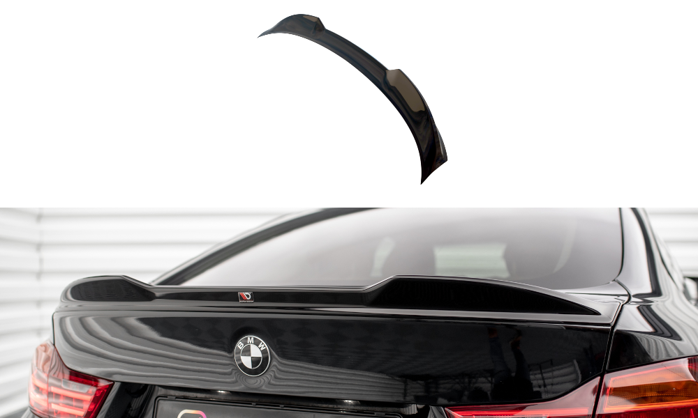 Maxton Spoiler CAP für 3D BMW 4er Gran Coupe Standard / M-Paket F36 schwarz Hochglanz