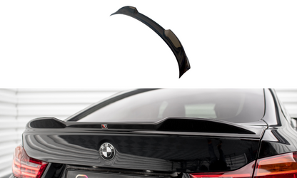 Maxton Spoiler CAP für 3D BMW 4er Gran Coupe Standard / M-Paket F36 schwarz Hochglanz