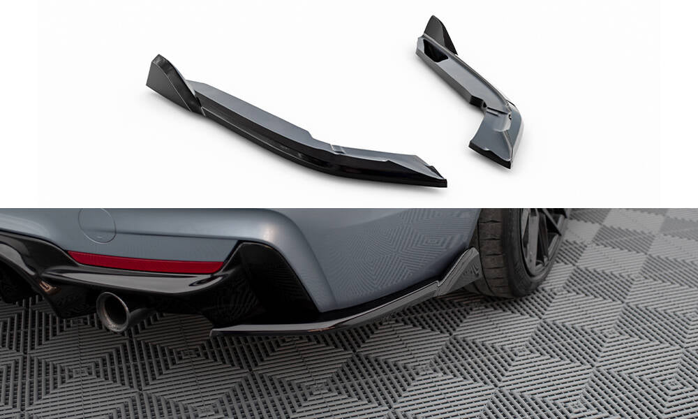 Maxton Heck Ansatz Flaps Diffusor V.5 für BMW 4er Coupe M-Paket F32  schwarz Hochglanz
