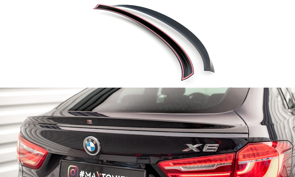 Maxton 3D Spoiler CAP V.2 für BMW X6 F16 M-Paket / X6 M F86 schwarz Hochglanz