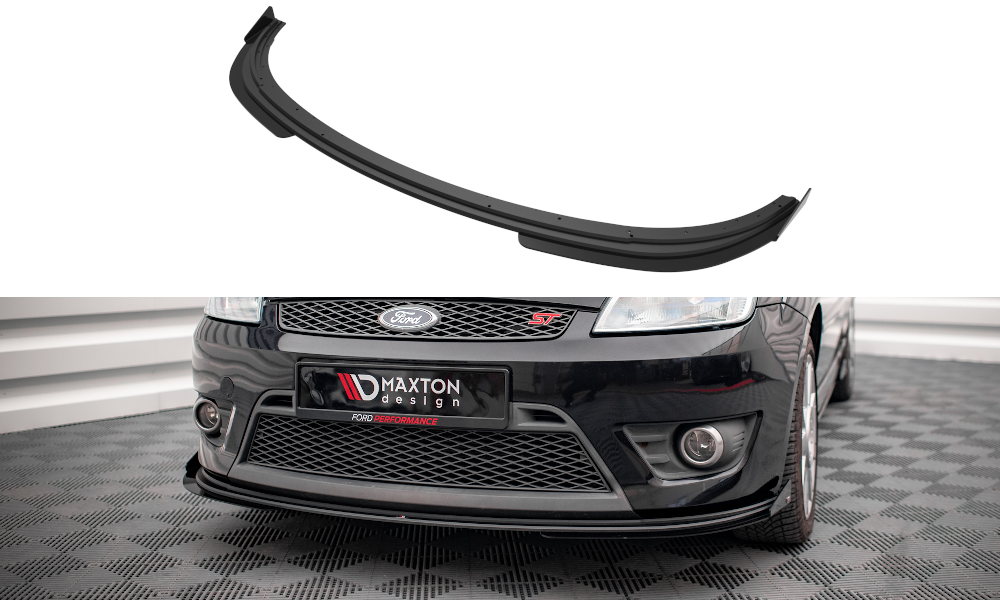 Maxton Street Pro Front Ansatz für +Flaps für V.1 + Flaps Ford Fiesta ST Mk6 schwarz Hochglanz