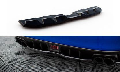 Maxton Mittlerer Diffusor Heck Ansatz V.2 für Subaru WRX STI Mk1  schwarz Hochglanz