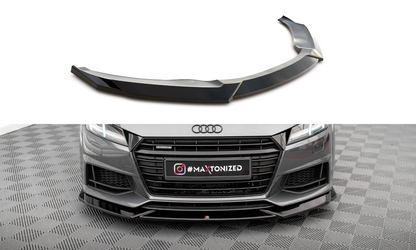Maxton Front Ansatz V.1 für Audi TT S / S-Line 8S schwarz Hochglanz
