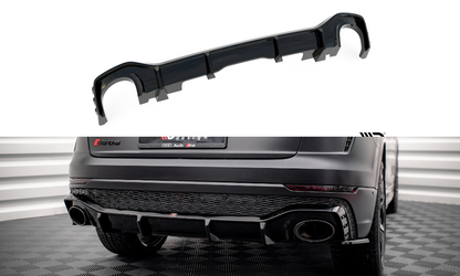 Maxton Diffusor Heck Ansatz für Audi RSQ8 Mk1 schwarz Hochglanz