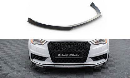 Maxton Front Ansatz V.2 für Audi A3 Limousine 8V schwarz Hochglanz