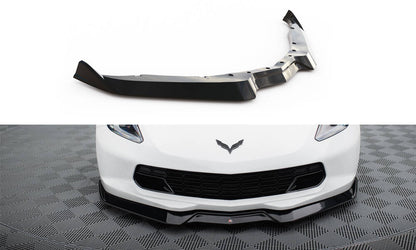 Maxton Front Ansatz V.2 für Chevrolet Corvette C7 schwarz Hochglanz