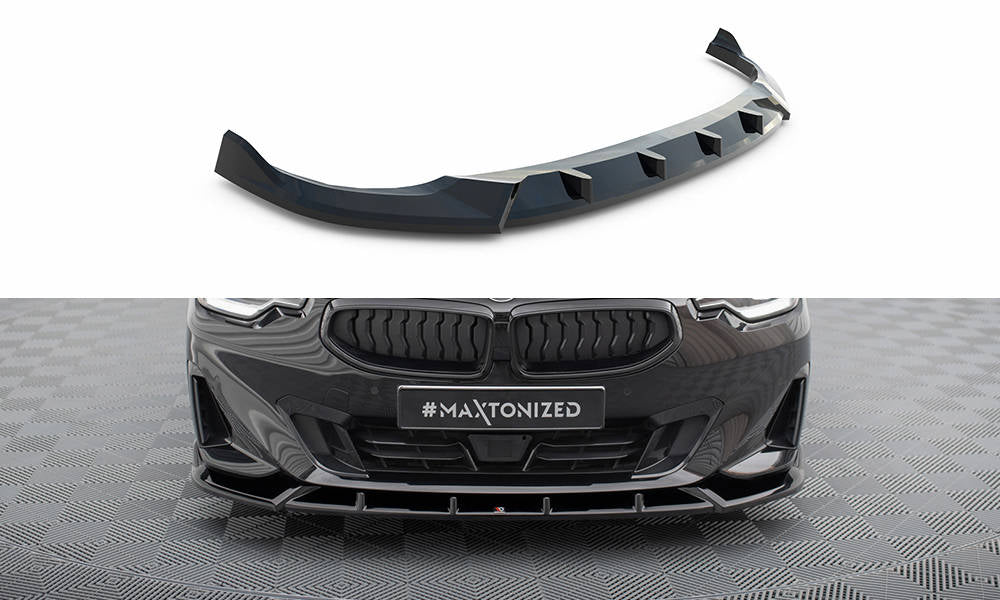 Maxton Front Ansatz V.2 für BMW 2 Coupe G42 schwarz Hochglanz