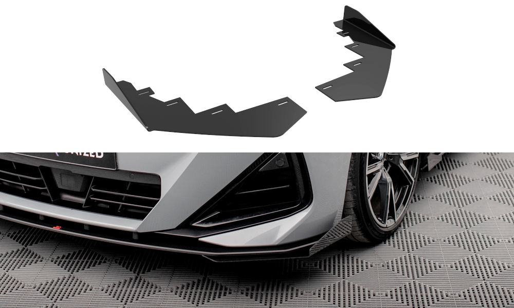 Maxton Front Flaps BMW 2 Coupe M-Paket / M240i G42 schwarz Hochglanz