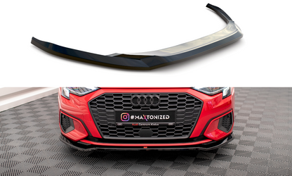 Maxton Front Ansatz V.2 für Audi A3 8Y schwarz Hochglanz