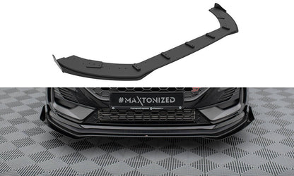 Maxton Street Pro Front Ansatz für +Flaps für + Flaps Ford Fiesta ST Mk8 Facelift schwarz Hochglanz