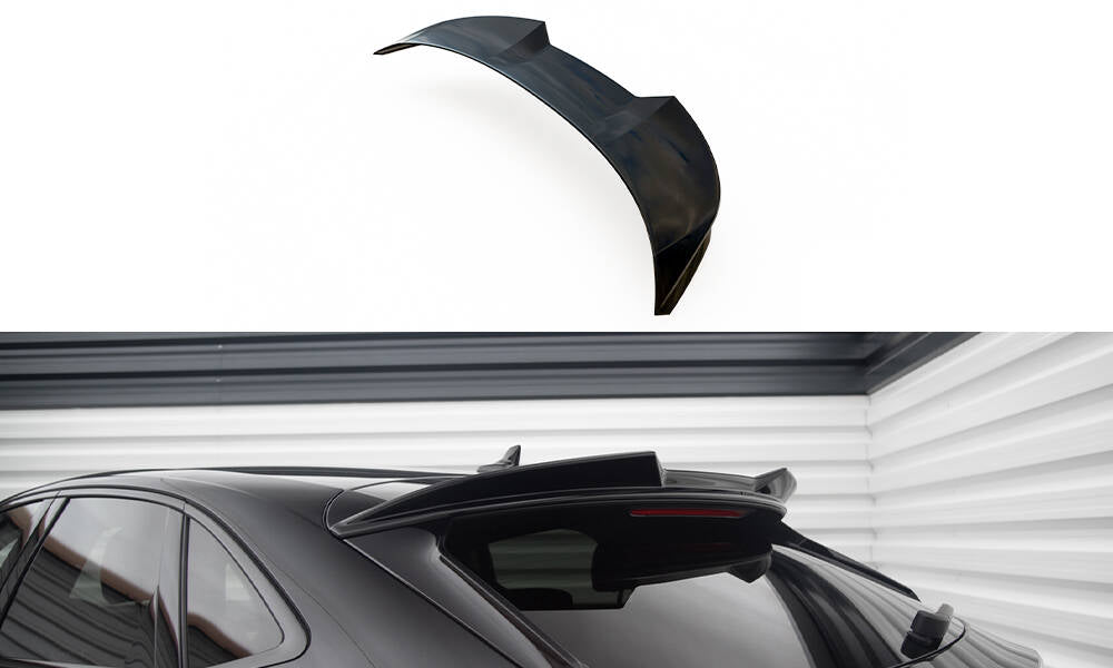 Maxton Spoiler CAP für 3D Audi Q3 Sportback F3 schwarz Hochglanz
