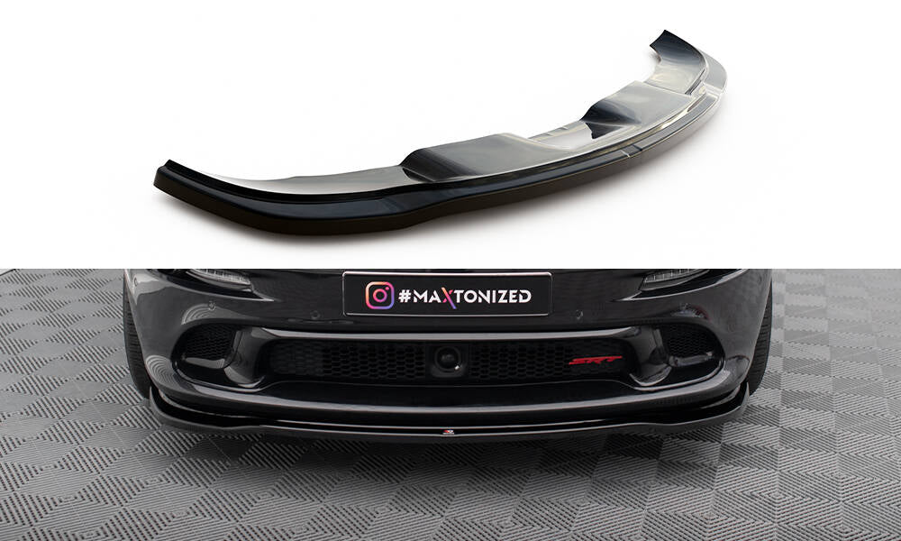 Maxton Front Ansatz für Jeep Grand Cherokee SRT WK2 Facelift schwarz Hochglanz