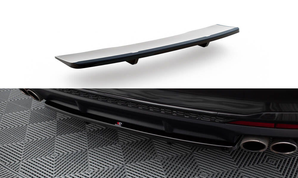 Maxton Mittlerer Diffusor Heck Ansatz DTM Look für Audi S4 B9 Facelift schwarz Hochglanz