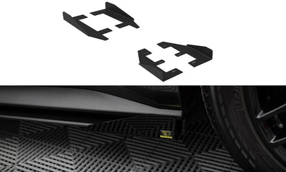 Maxton Side Flaps Ford Mustang GT Mk6  schwarz Hochglanz