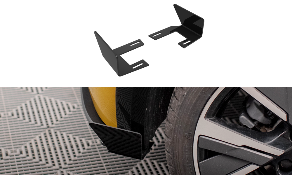 Maxton Hintere Seiten Flaps für Peugeot 208 GT Mk2 schwarz Hochglanz
