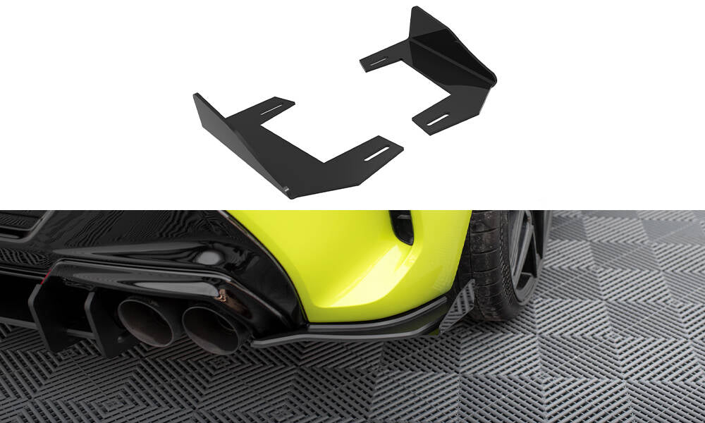 Maxton Hintere Seiten Flaps V.2 für BMW 1er F40 M-Paket / M135i schwarz Hochglanz
