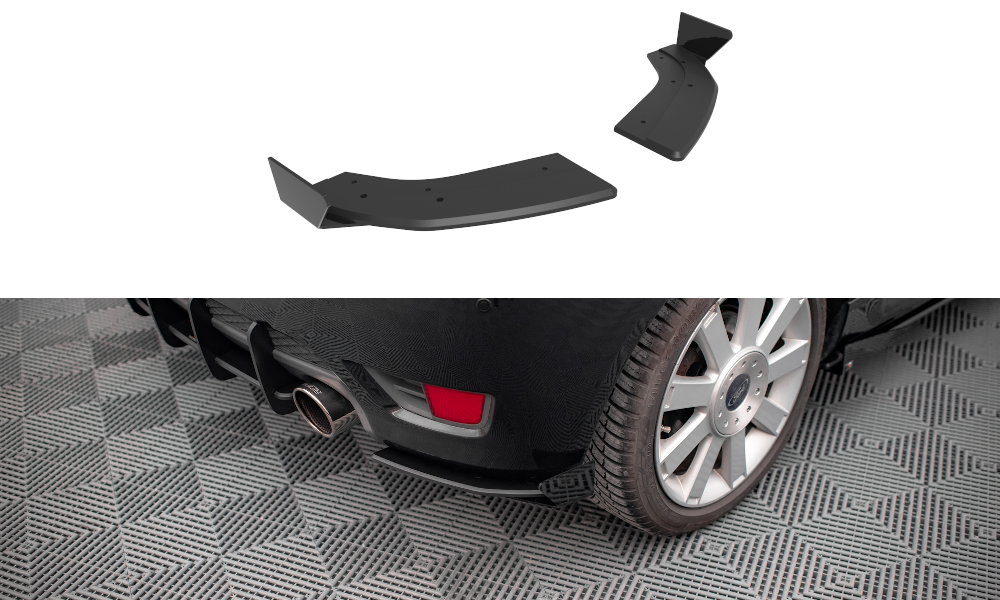 Maxton Street Pro Heck Ansatz Flaps Diffusor +Flaps für Ford Fiesta ST Mk6 schwarz Hochglanz