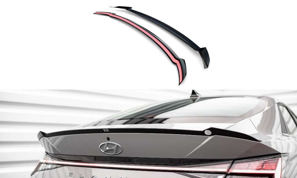 Maxton Spoiler CAP für Hyundai Elantra Mk7 schwarz Hochglanz