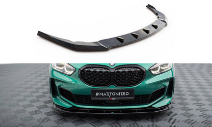 Maxton Front Ansatz für V.9 BMW M135i F40 schwarz Hochglanz