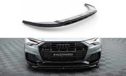 Maxton Front Ansatz für Audi A6 Allroad C8 schwarz Hochglanz
