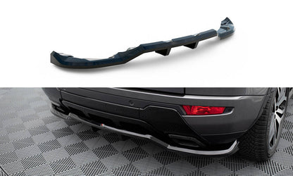 Maxton Mittlerer Diffusor Heck Ansatz DTM Look für Land Rover Range Rover Evoque HSE Dynamic Mk1 Facelift schwarz Hochglanz