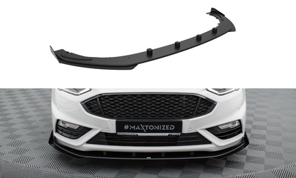 Maxton Street Pro Front Ansatz für +Flaps für + Flaps Ford Mondeo Sport Mk5 Facelift / Fusion Sport Mk2 Facelift schwarz H...