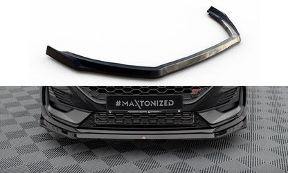 Maxton Front Ansatz V.3 für Ford Fiesta ST Mk8 Facelift schwarz Hochglanz