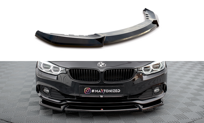 Maxton Front Ansatz V.2 für BMW 4er Coupe / Gran Coupe / Cabrio F32 / F36 / F33 schwarz Hochglanz