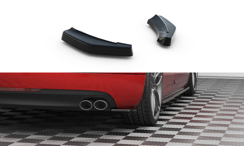 Maxton Heck Ansatz Flaps Diffusor für Audi TT 3.2 V6 8J schwarz Hochglanz