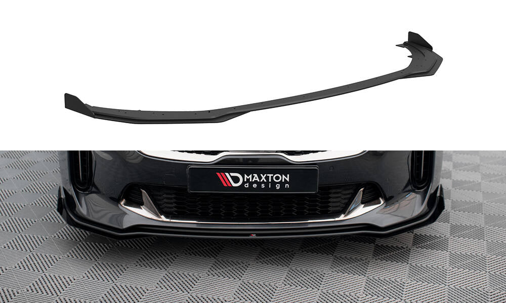 Maxton Street Pro Front Ansatz für +Flaps für + Flaps Kia Stinger GT / GT-Line / Standard Mk1 schwarz Hochglanz