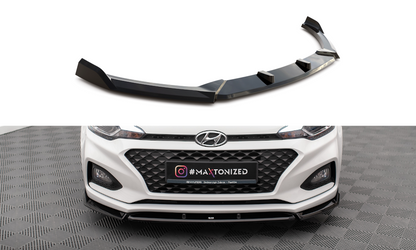 Maxton Front Ansatz V.2 für Hyundai I20 Mk2 Facelift schwarz Hochglanz