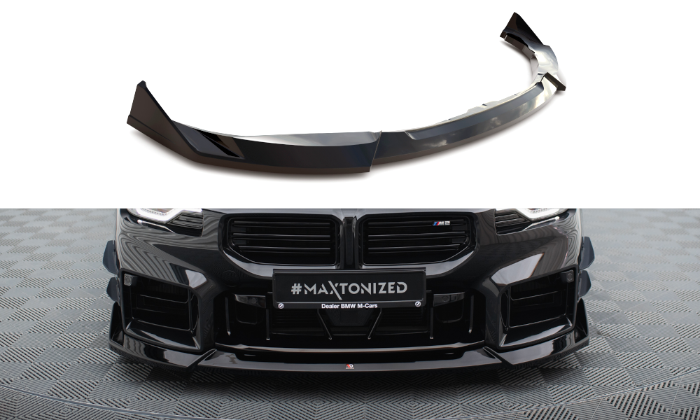 Maxton Front Ansatz V.5 für BMW M2 G87 schwarz Hochglanz