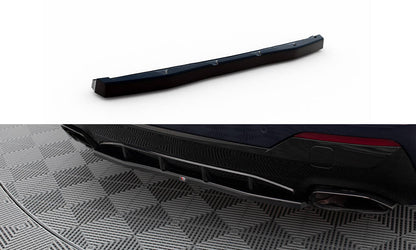 Maxton Mittlerer Diffusor Heck Ansatz für BMW 4er M440i G22 schwarz Hochglanz
