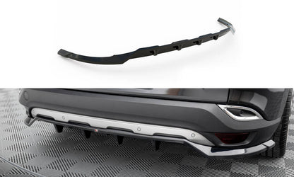 Maxton Hinten Splitter (mit einem vertikalem balken) Renault Espace Mk5 Facelift schwarz Hochglanz