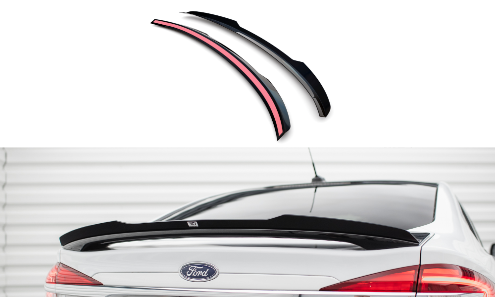Maxton Spoiler CAP für Ford Mondeo Sport Mk5 Facelift / Fusion Sport Mk2 Facelift schwarz Hochglanz