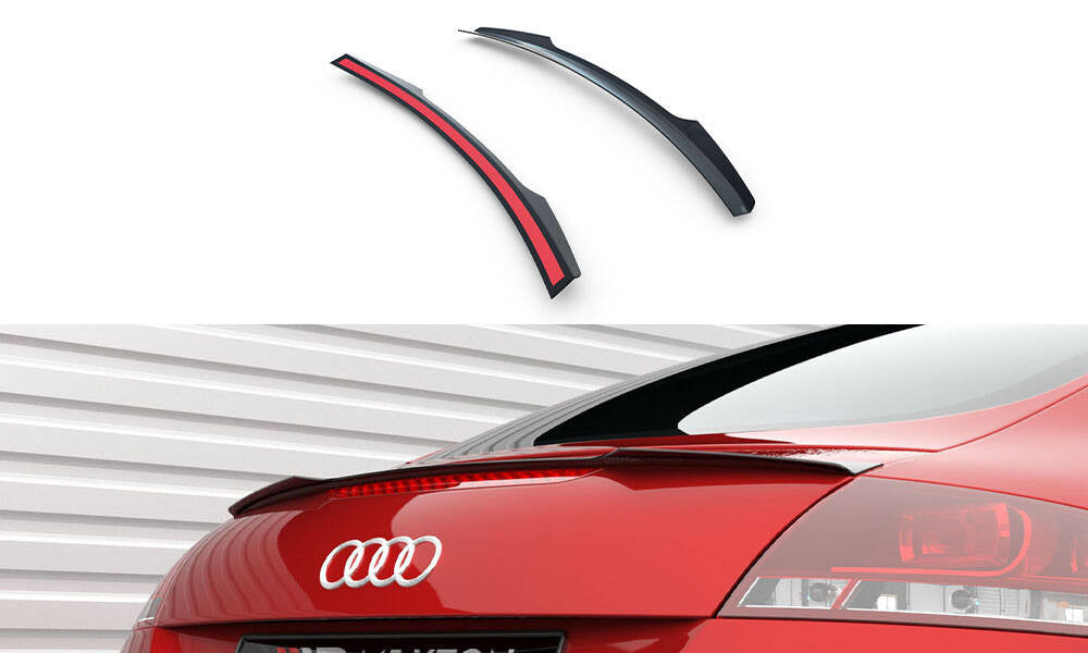 Maxton Spoiler CAP für Audi TT 8J schwarz Hochglanz