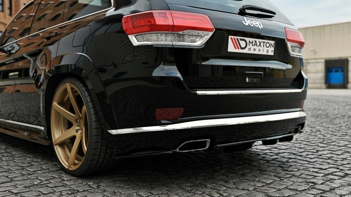 Maxton Mittlerer Diffusor Heck Ansatz für Jeep Grand Cherokee WK2 Summit Facelift DTM LOOK Carbon Look