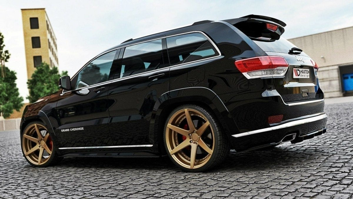 Maxton Mittlerer Diffusor Heck Ansatz für Jeep Grand Cherokee WK2 Summit Facelift DTM LOOK Carbon Look