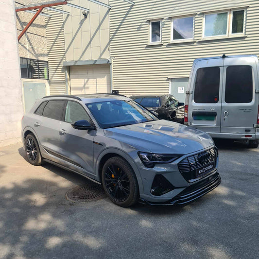 Maxton Seitenschweller Ansatz für Audi e-Tron S-Line schwarz Hochglanz