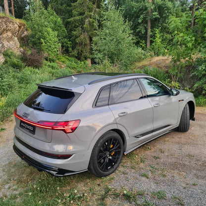 Maxton Seitenschweller Ansatz für Audi e-Tron S-Line schwarz Hochglanz