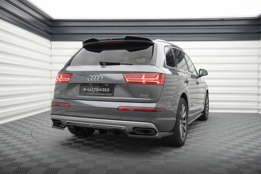 Maxton Spoiler CAP für 3D Audi Q7 Mk2 schwarz Hochglanz