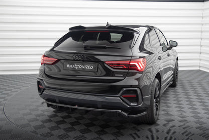 Maxton Spoiler CAP für 3D Audi Q3 Sportback F3 schwarz Hochglanz