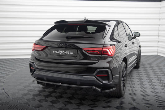 Maxton Mittlerer Diffusor Heck Ansatz DTM Look für Audi Q3 Sportback F3 schwarz Hochglanz